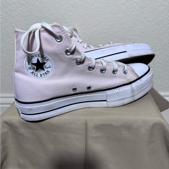Converse Chuck Taylor All Star Hi Lift Platform Sneaker Sugar berry White Size 9 - Picture 6 of 11